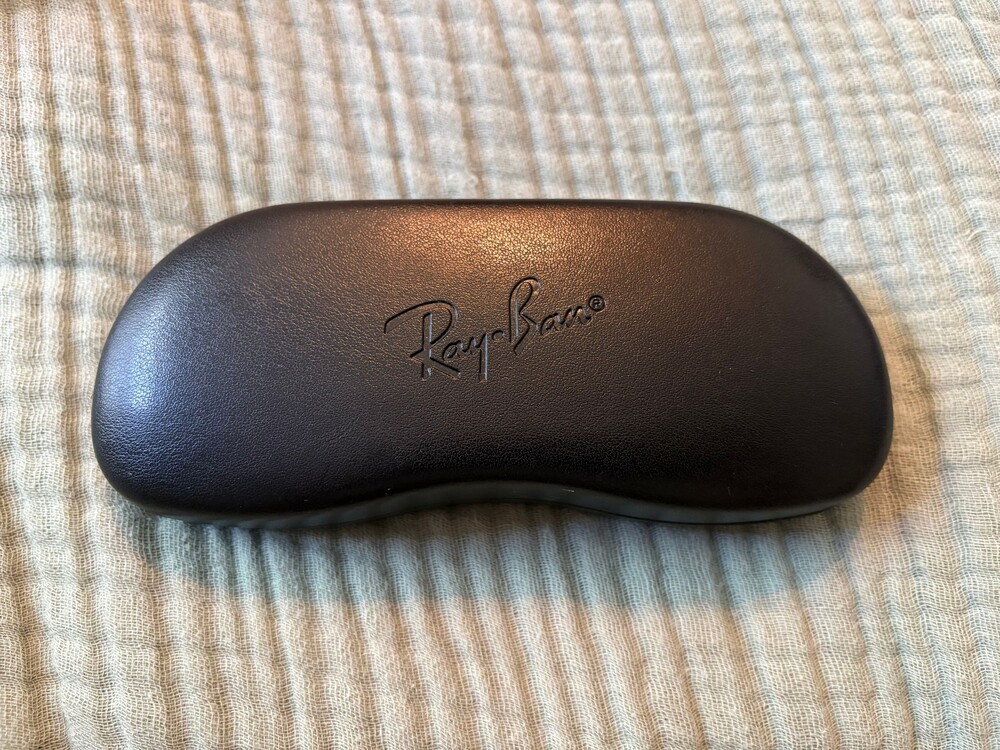 Ray-Ban Black Hard Eyeglasses Sunglasses Case Only Genuine Logo Empty
